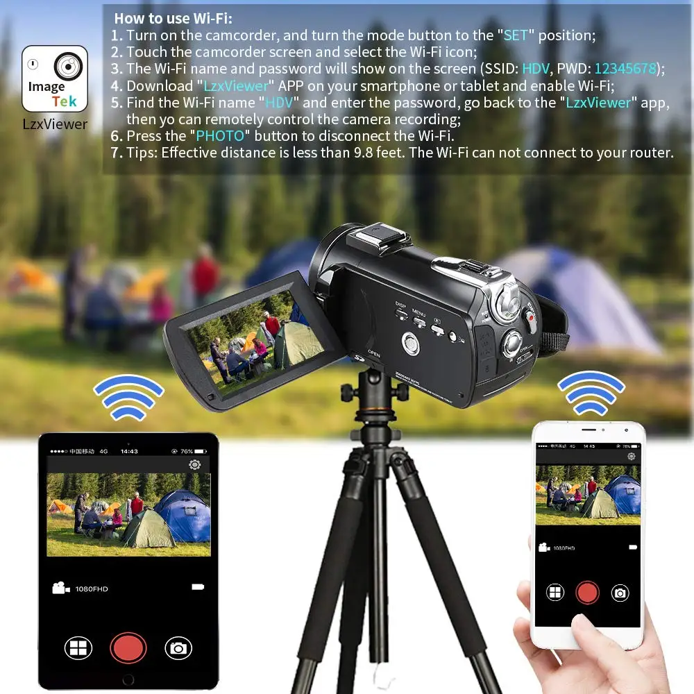 AC3 4K UHD Professional Ghost Hunting IR Light Night Vision WIFI Digital Video Camera