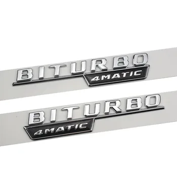 2015 3d ABS Car Fender Side Emblem BITURBO 4MATIC Badge For Mercedes C43 W205 W204 GLC43 X253 GLE43 W167 AMG