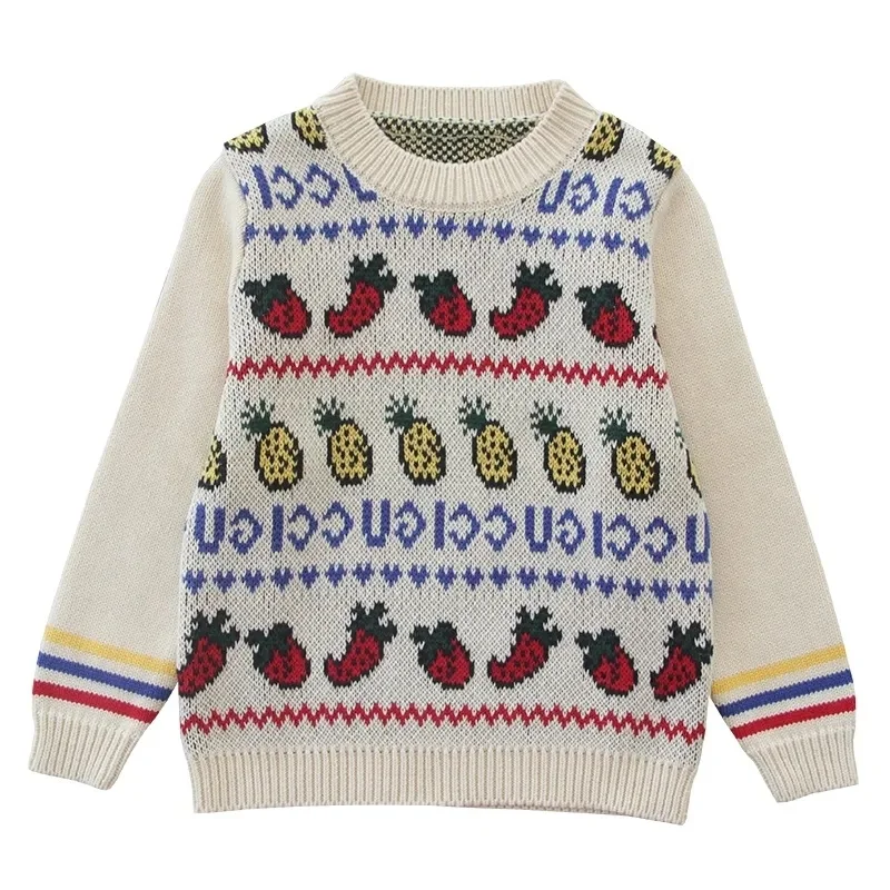 Hot Sale Autumn Winter Children's Knitting Pullover Girls Boys Long Sleeve Top Baby Cotton Sweater