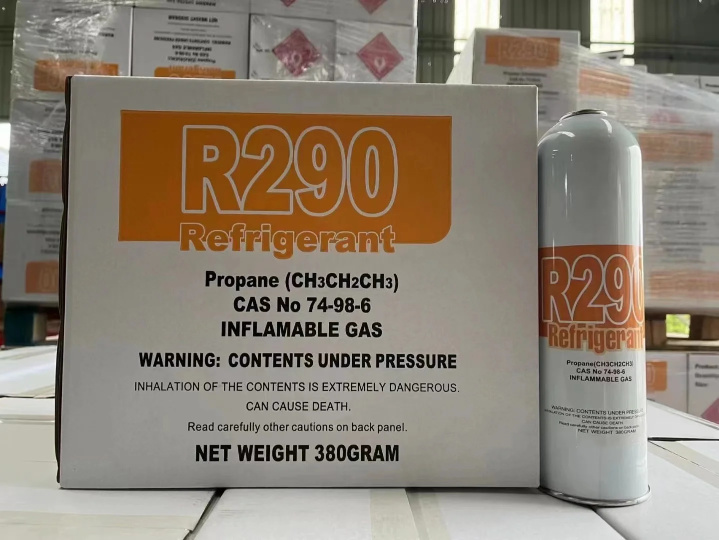 Industrial Grade R290 Hydrocarbon Derivatives Refrigerant Gas Made In