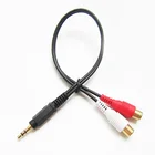 Audio Cable Audio Stereo 3.5mm Jack AUX Male To 2 RCA Female Plug Audio Video TRRS Custom AV Cable