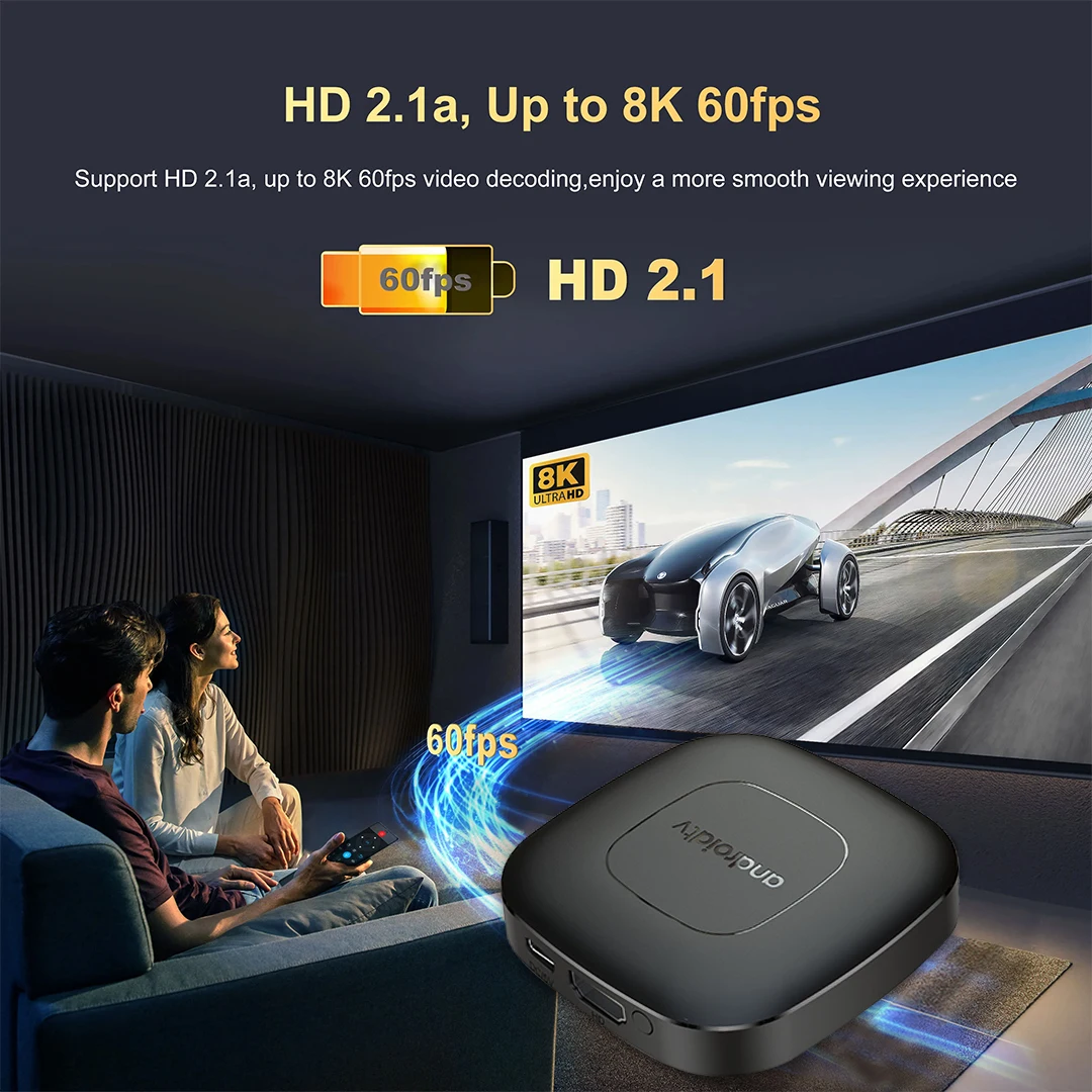 Tv Box Supplier Newest Android 13.0 2G Ram 16G ROM BT Voice Remote Online Media Player Tv Box 8k Lifetim