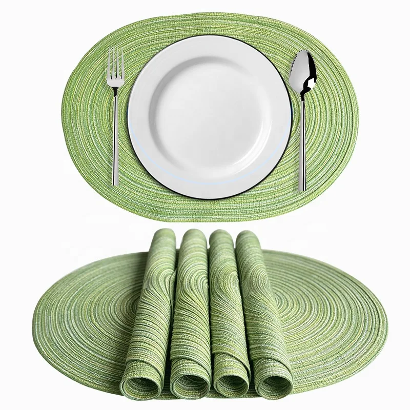 Cotton Yarn Table Mats For Restaurant Plastic Placemat Dining Plate Dish Mat