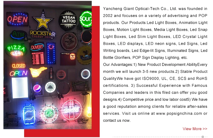 Vacuum Forming Acrylic Panel Aluminum Frame Outdoor Advertising Led