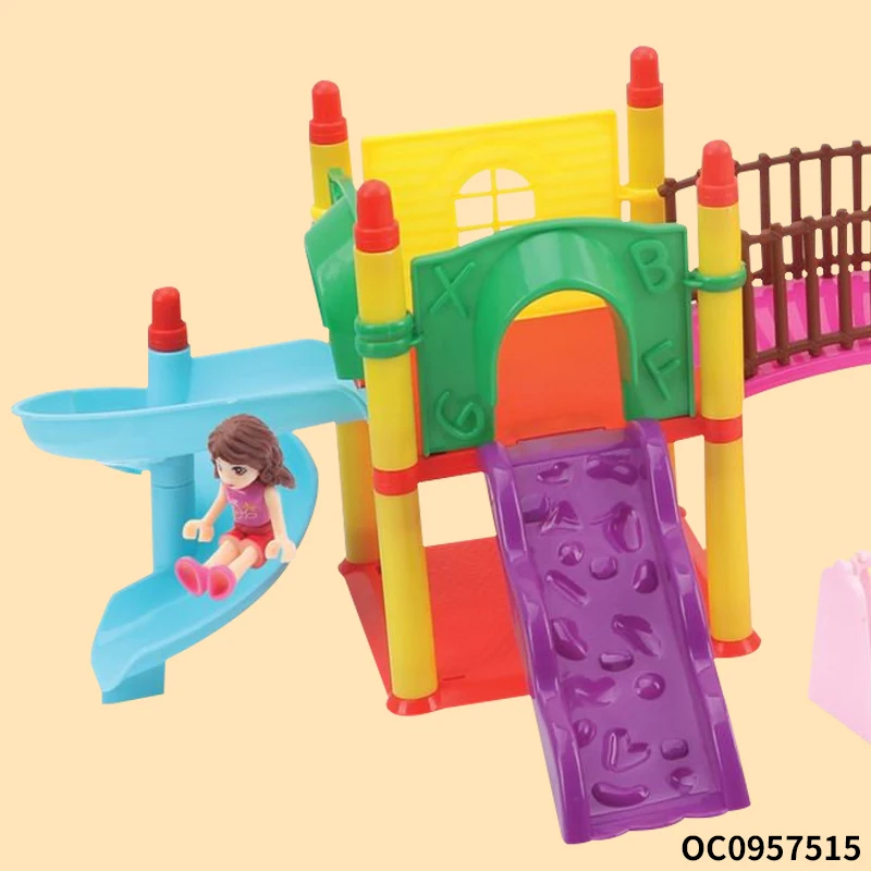 Simulation garden toys set plastic playground toys dolls for girls with accessories