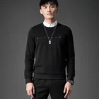 Reasonable Price New Style Wholesale Embroidered Versatile Round Neck Mens Sweatshirt