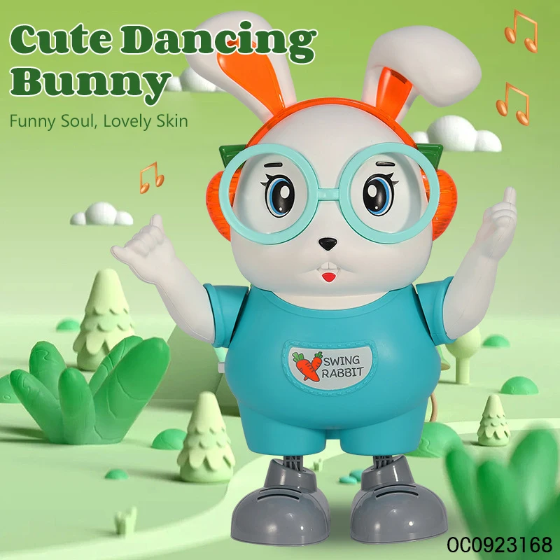Electric animals dancing rabbit sing baby toys 1-3 years with lights sound