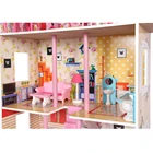 Toy Classic Pretend Play Children Kids Wooden Large Big Doll House Toy Set With 7pcs Furnitures