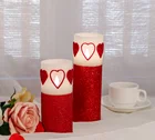 Clear Lights Candle Clear Wedding 3*7''H Led String Lights Flickering Candle With Timer Remote Control