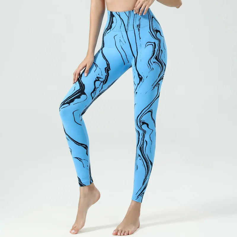 Wholesale Women Clothing Seamless Tie-Dye Yoga Legging Pants
