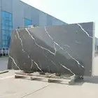 1036 Black Quartz Quartz Countertop Black With White Veins Black Calacatta Quartz Slabs