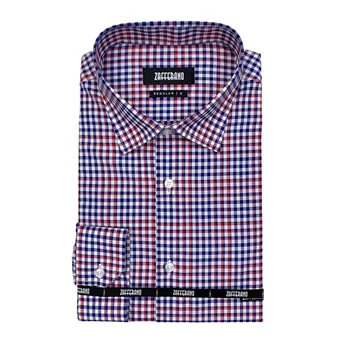OEM ODM 2024 New Yarn Dyed Plaid Super Fine denier Woven Business Formal Casual Long Sleeve Mens Dress Shirts