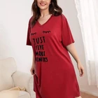 Nightwear Sleepwear 2021 Custom Plus Size Night Dress Nightwear For Women 1 Piece Sleepwear Cotton Pajama Dress