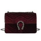 Handbag Girls Candy Designer Handbag Ladies One-Shoulder Simple Solid Color Velvet Fur Handbag Women Sale