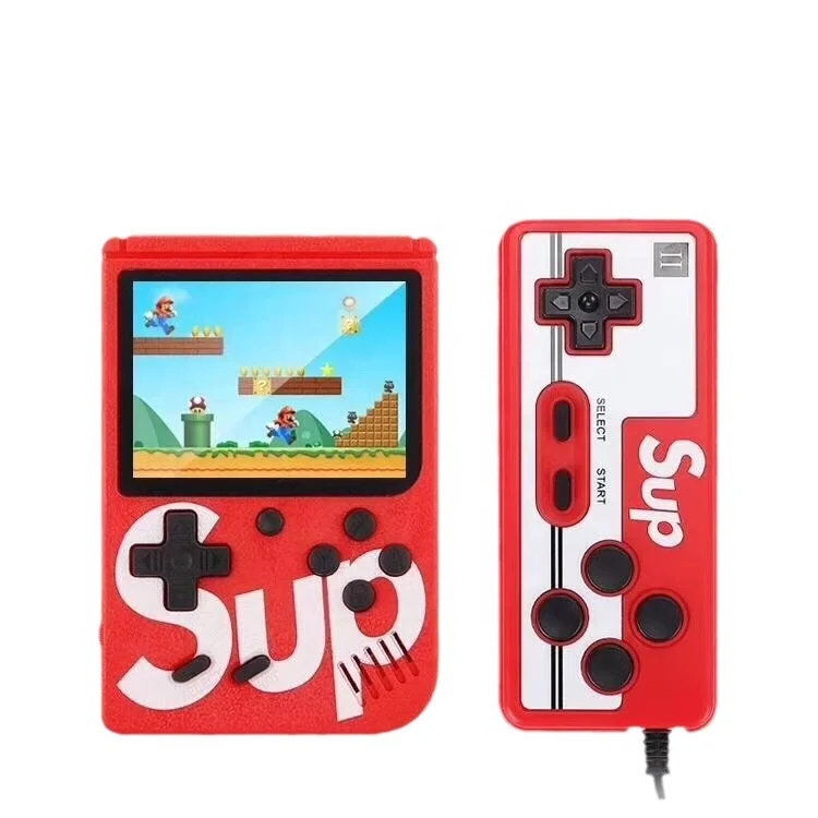 Good Quality 400 Games Handheld Mini SUP 8 Bit Retro game console in box 500 in 1 handheld video game player boy