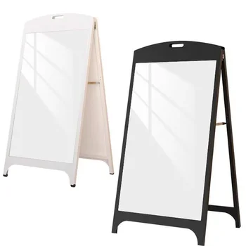 Lacquered black white double-sided sidewalk advertising stand