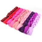 Hair Extension FH Drop Shipping 24 Inch 100g Synthetic Pre Stretched Ombre Jumbo Hair Soft Bridng Hair Extension