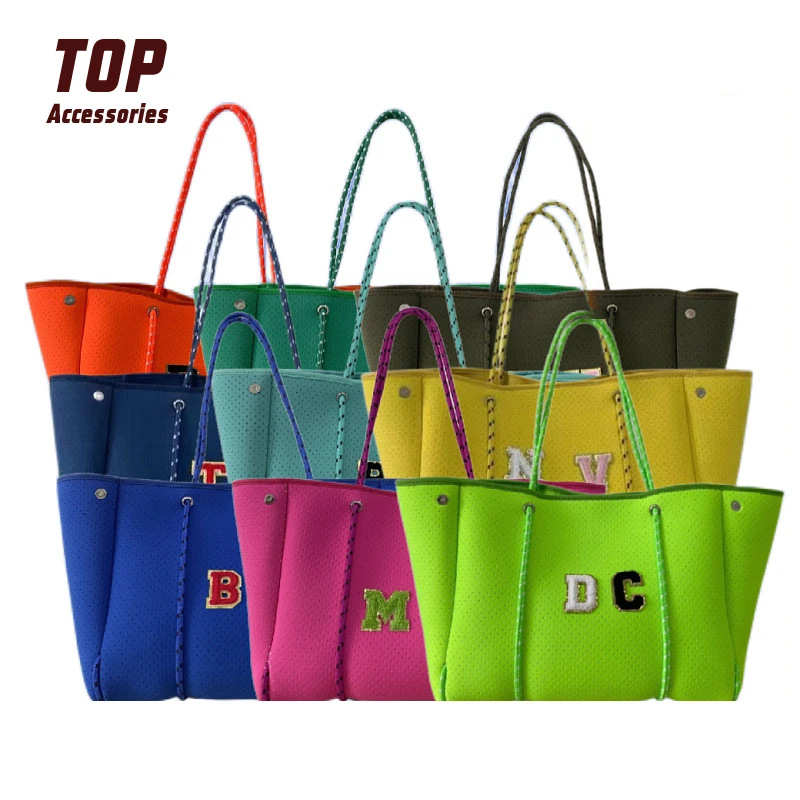 Single-Shoulder Shopping Bag Neoprene Handbag Beach Tote Bag