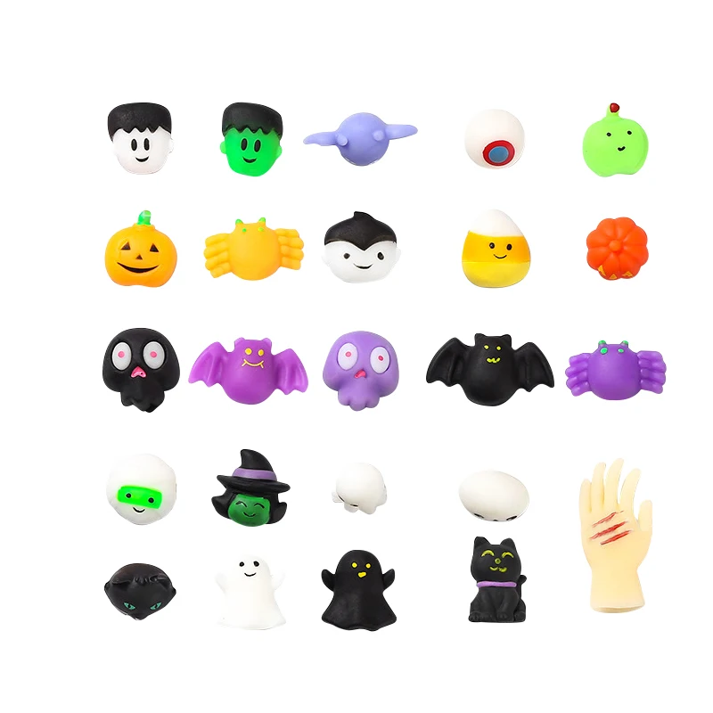 2022 New Children'S Halloween Custom Kid Baby Mini Stress Relief Fidget Soft Mochi Squishy Toys, Squeeze Toy, Halloween Toy