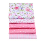 Best-Selling Pink Floral For DIY Handwork Quilting Cotton Fabric Baby Clothing 5Pieces/Bag Quilting Fabric