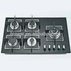 Burners 2 Burners Gas Hobs New Style Cheap Popular 5 Burners Built-in Stainless Steel Gas Hobs Cast Iron Or Ceramic Pan Support Front Control