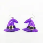 2021 New Witch Hat Earrings Flashing Glowing Designs Led Halloween Celebration Party Decoration