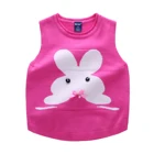 Knitted Vest Cotton Girls Children's Wear Kids Knitted Vest V-neck Custom Cotton Print Vest Top For Girls