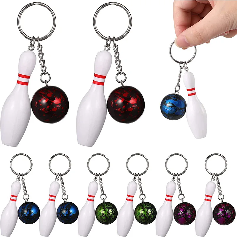 MB1 Bowling Pin Keychain Sport Keychain For Backpack Diy Crafts Toy Keychain For Team Sports Souvenir Victory Parties Gifts