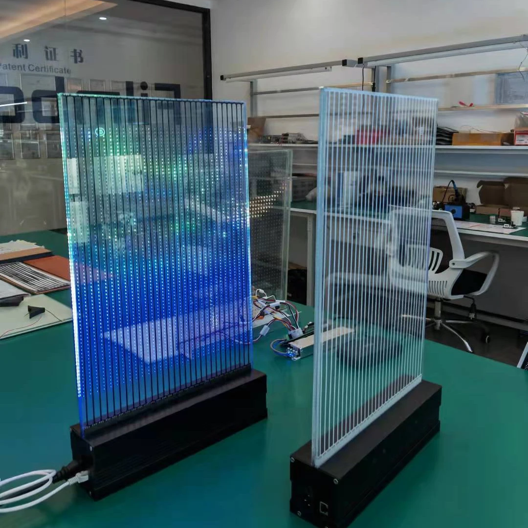 glass display led