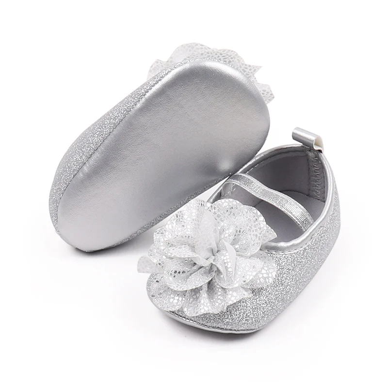 New Arrival Bling Design Princess Shoes for Baby Girls 0-15 Months Light Anti-Slippery Cotton Insole Leather Autumn Walking factory