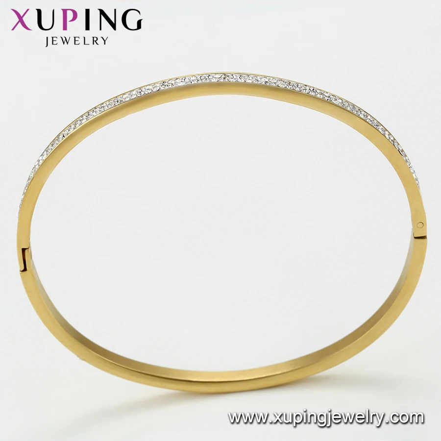 52636 Xuping fashion 2020 gold plating stainless steel italy style women's bangles jewelry
