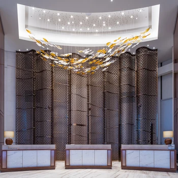 Zhongshan Manufacturer Pendant Light Customized Hotel Lobby Auditorium Project Crystal Led Chandelier