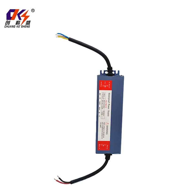 product cks hot sale aluminum transformer ip67 waterproof switching power supply ac 170 265v to dc 12v 125a 150w for outdoor led light-2