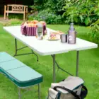 Plastic Table Plastic Plastic Table Rectangular Catering Banquet Picnic Plastic Folding Outdoor Table