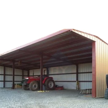 Easy to ship and build Prefabricated simple steel structure car garage Agricultural vehicles carage