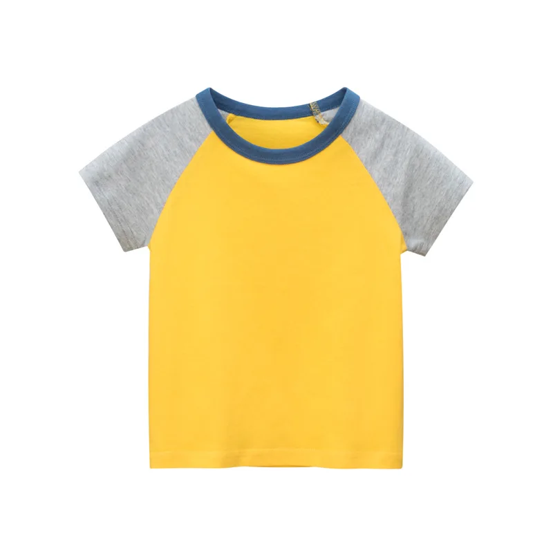 manufacturer Custom Baby Short Sleeve Raglan Cotton kids tshirt blank Crewneck Toddler Tops Ultra Soft kids Tee boys tshirt girl