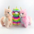 Animal 2021 New Arrivals Stuffed Unicorn Pinata Tie Dye Alpaca Animal Plush Toys
