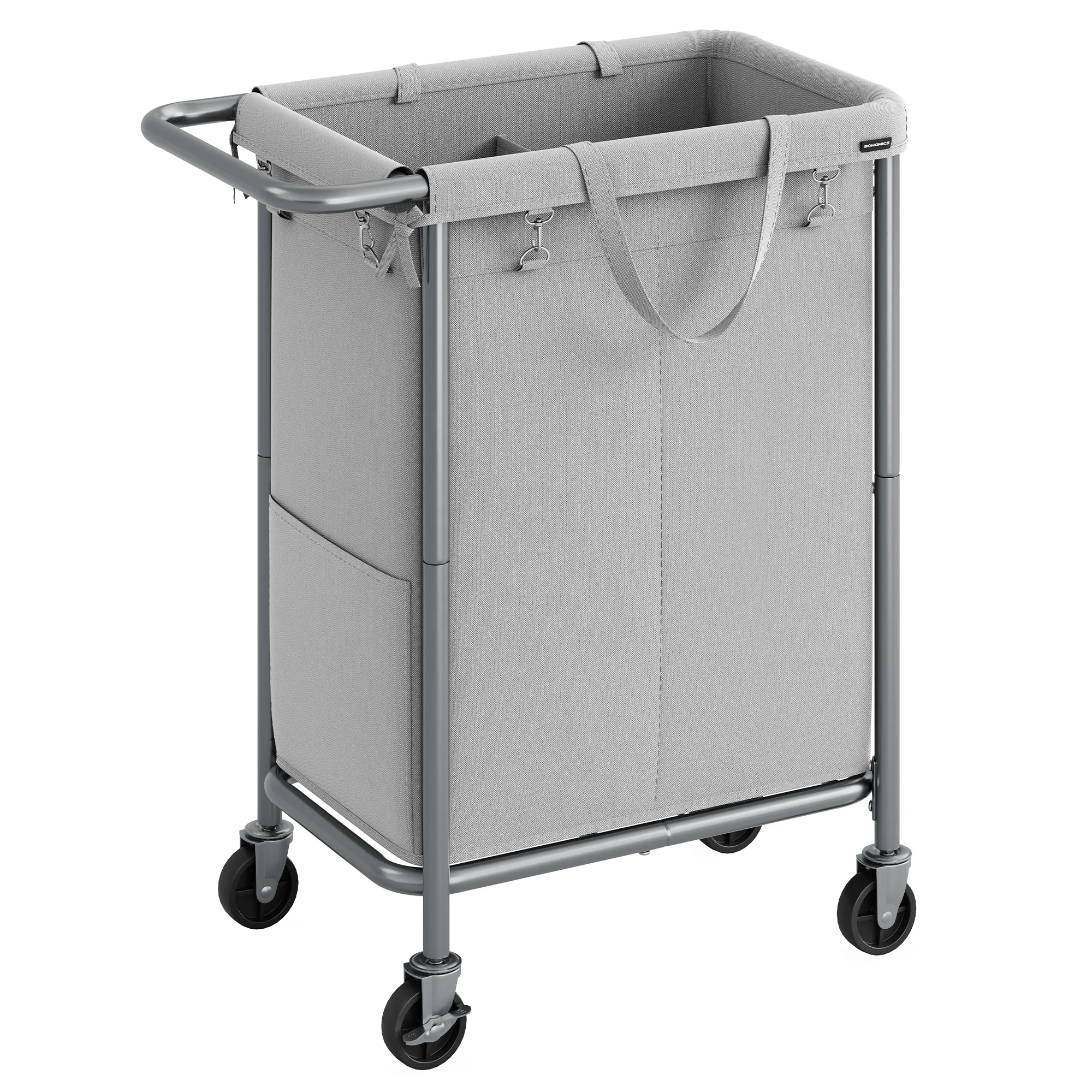 SONGMICS durable rolling Laundry Hamper with Metal Frame Customized dirty clothes laundry basket