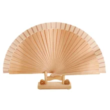 BSBH High Quality Spanish Solid Color Wooden Fan Plain Classical Folding Custom Fan For  Dance Party Performance