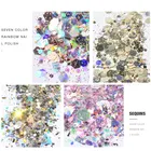 Glitter Art Hot Sell 12 Color Mixed Size Shape Magic Color Shiny Pink Sequins Glitter For Nail Art