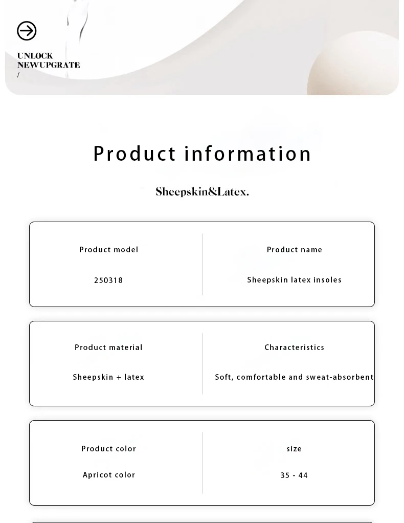Summer New Product Top Layer Sheepskin Latex Insole Genuine Leather Sweat Absorbent Shock Absorbent Non Tiring Non Smelly Feet Summer New Product Top Layer Sheepskin Latex Insole Genuine Leather Sweat Absorbent Shock Absorbent Non Tiring Non Smelly Feet