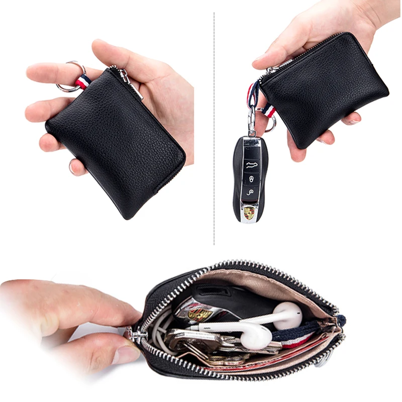 Monedero De Cuero Partido Para Hombre,Cartera De Piel Auténtica,Multifunción,Con Cremallera De Metal Y Llaveros,2022 Buy Monedero De Cuero,Cartera Clave,Moneda Cartera Product on Alibaba.com