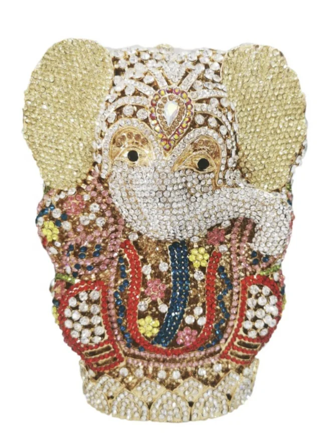 Amiqi MRY157 Elephant-Shaped Rhinestone Purse For Female Diamond Evening Clutch Bag Luxury Lady Phone Shoulder Party