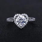 Ring Engagement High Quality Diamond Open Ring 1 Karat Couple Ring For Engagement