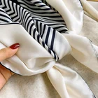 Black Scarf Summer Decoration Can Be Customized Fashion Printing Striped Black Scarf Female Shawl