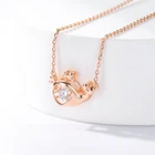 Silver Pendants Silver Real 925 Sterling Silver Jewelry Crystal Dolphin Charm Chain Necklace Pendants