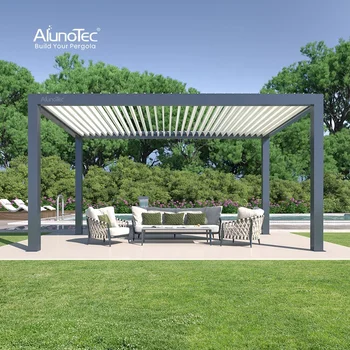 Alunotec Luxury Motorized Aluminium Pergola With Adjustable Louvers