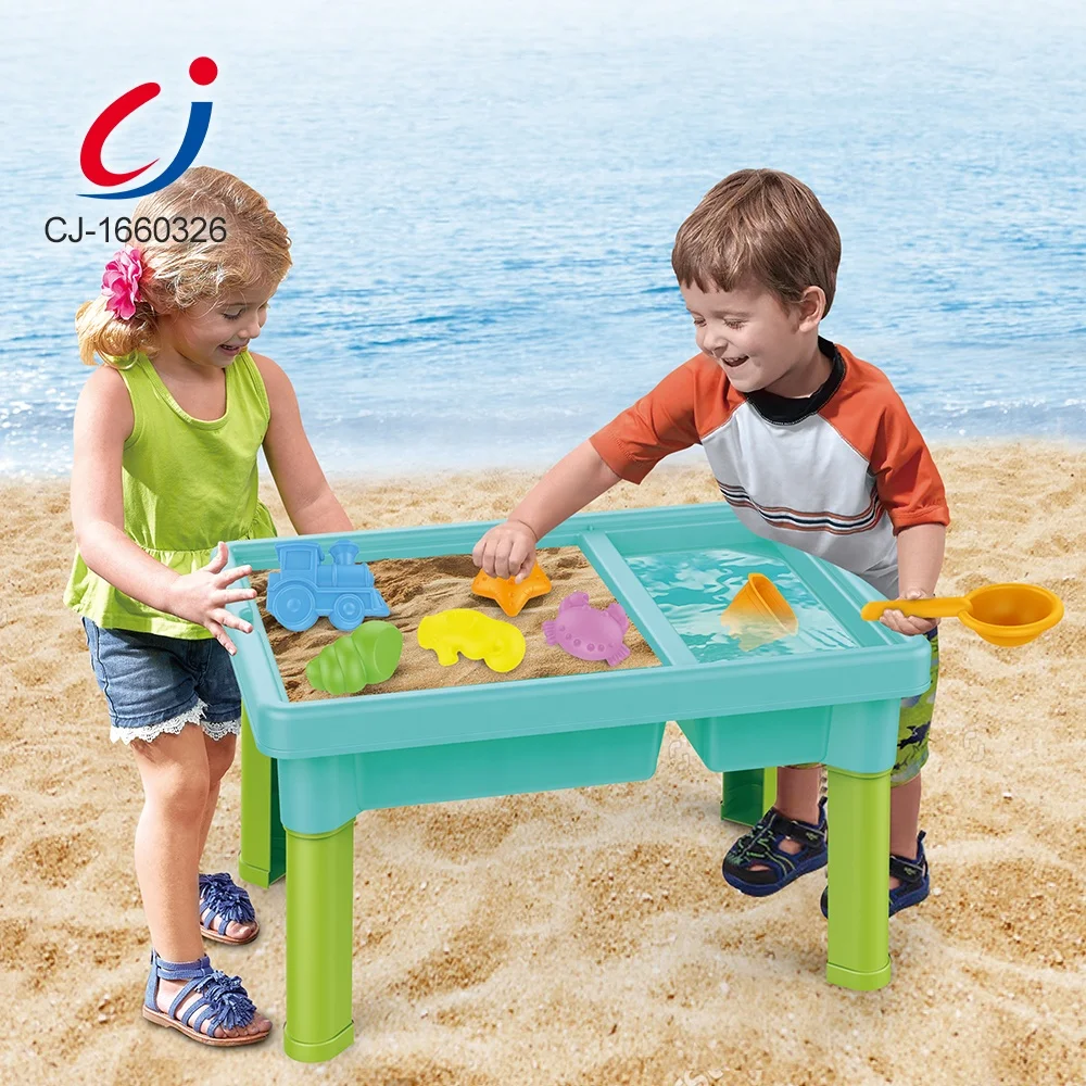 Chengji juguetes de playa out door activities hot sale plastic sand beach set toy sand and water table for kids