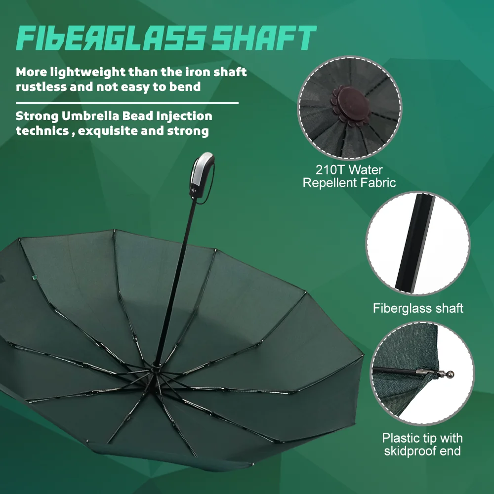 Manufacturer High Quality  105Cm Waterproof Foldable 23 Inch Luxury Cheap Automic Wholesale Umbrella For Adult