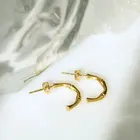 Good Gold Earrings Good Supplier Trendy CC Stainless Steel Gold Plated 18K 24K Earrings